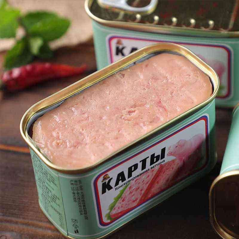 俄罗斯风味-猪肉罐头198g*5罐