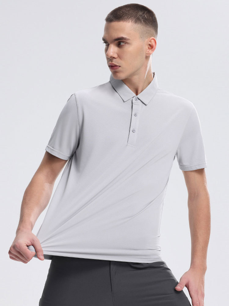 凉感冰丝透气速干男士POLO衫61205#·浅绿