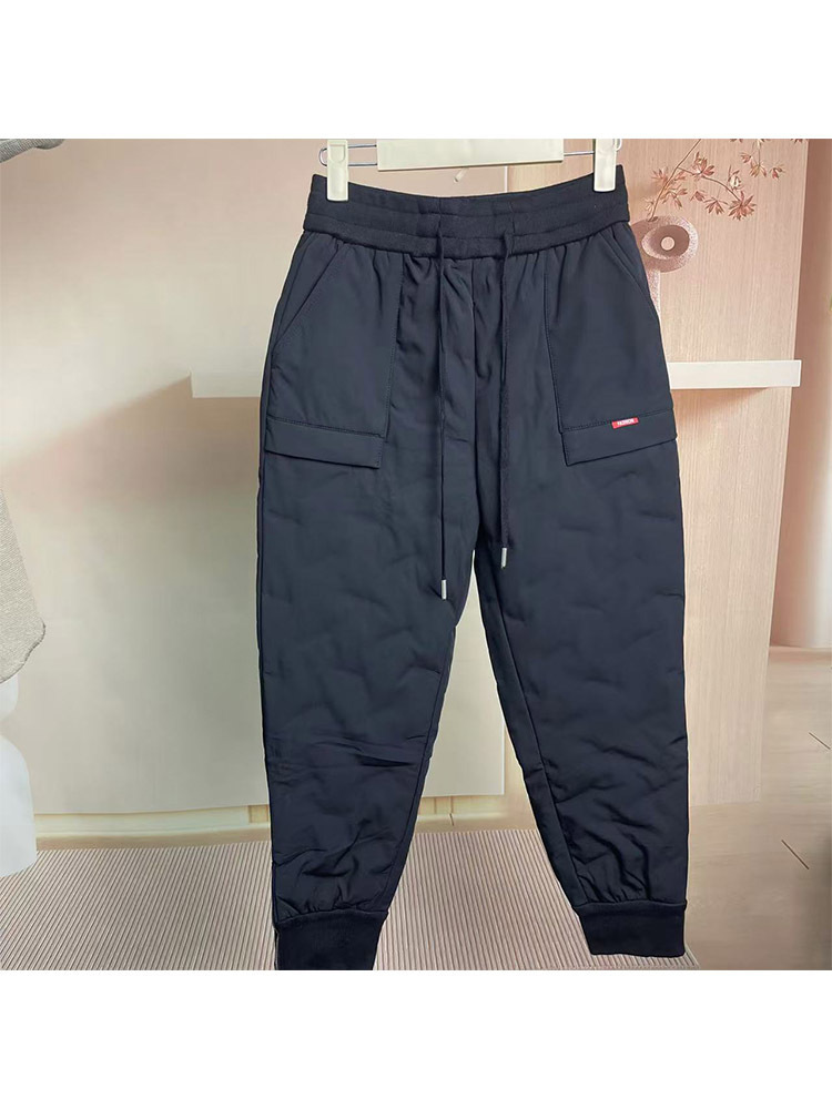 清仓-束脚拉链羽绒裤·黑色