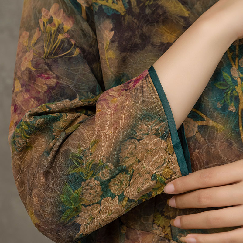 【高端精品】锦纯桑蚕丝绢纺重缎提花香云纱211090·听风松处所有评论