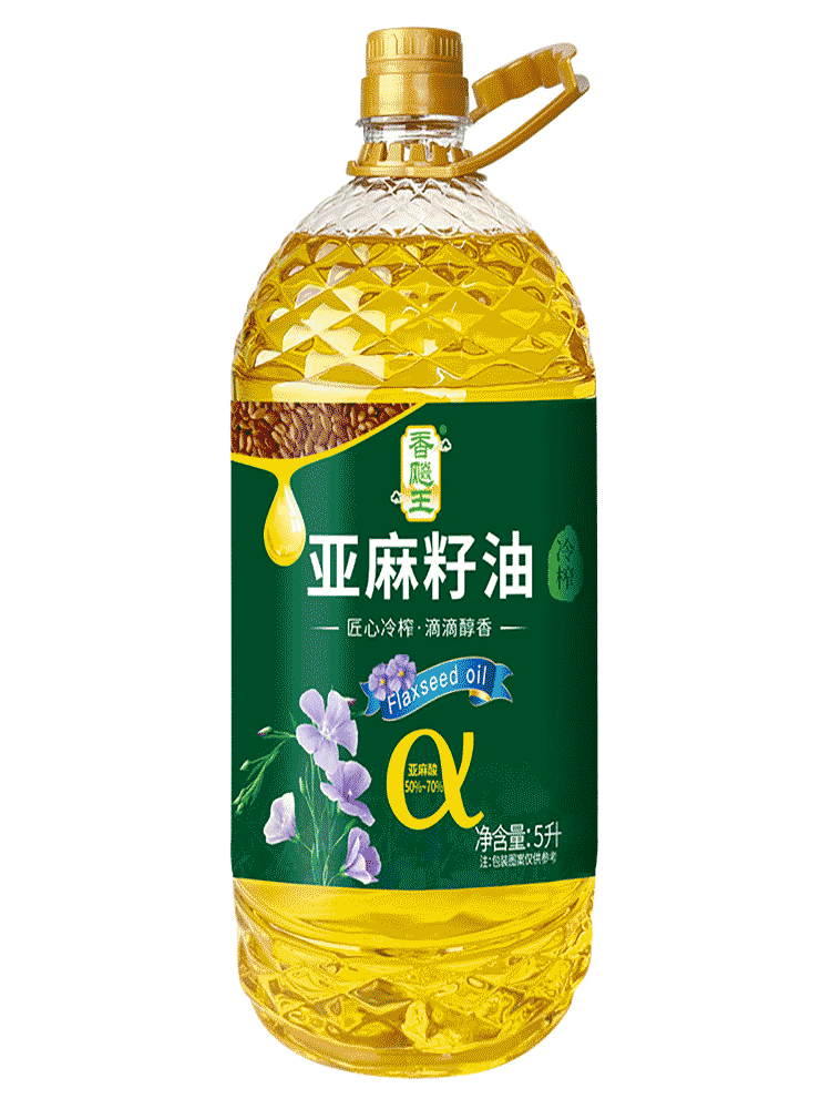 【高亚麻酸食用油粮油】冷榨一级亚麻籽油2.7L（5斤）
