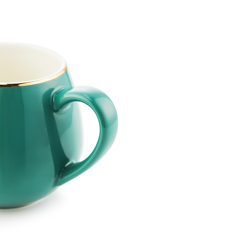 康宁 陶瓷马克杯两件组/咖啡杯300ml-绿色·绿色