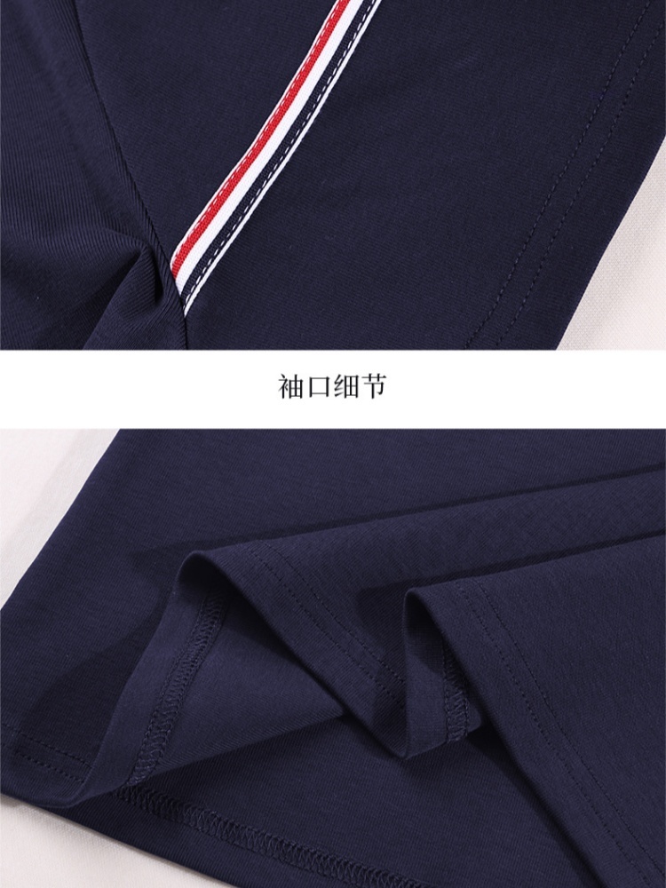 【92精梳棉】轩凌子假两件翻领短袖T恤XS82620087·清水绿