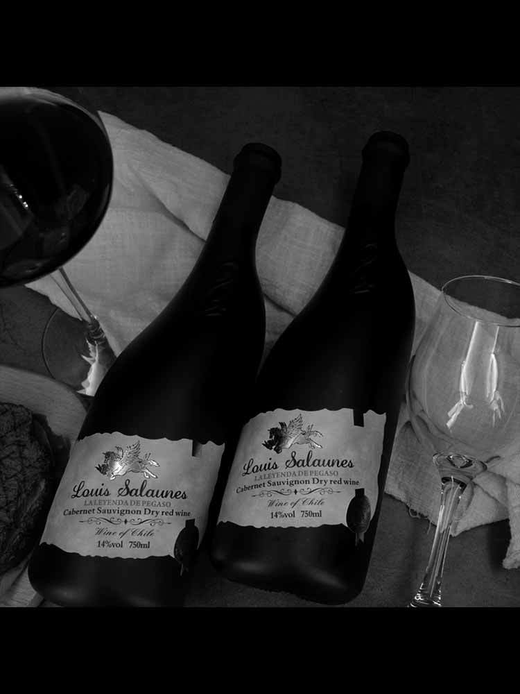 智利进口路易萨洛纳·飞马传说干红葡萄酒750ml*6瓶·通用