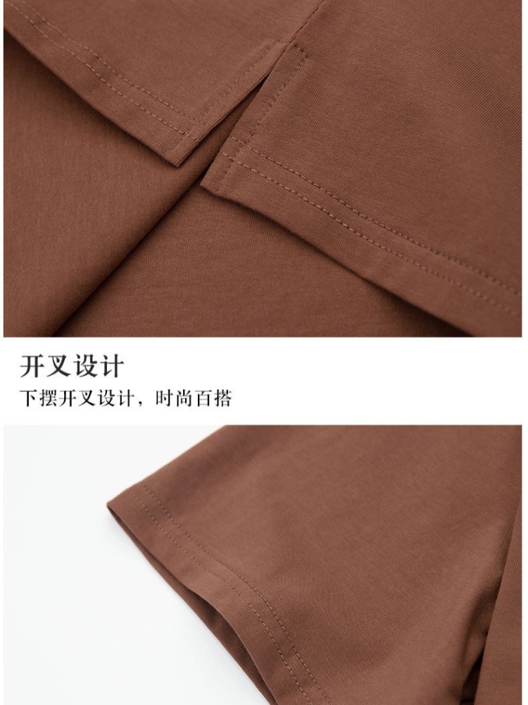 【95精梳棉】蓝萱大码蝴蝶印花短T恤WDR6629·咖啡色