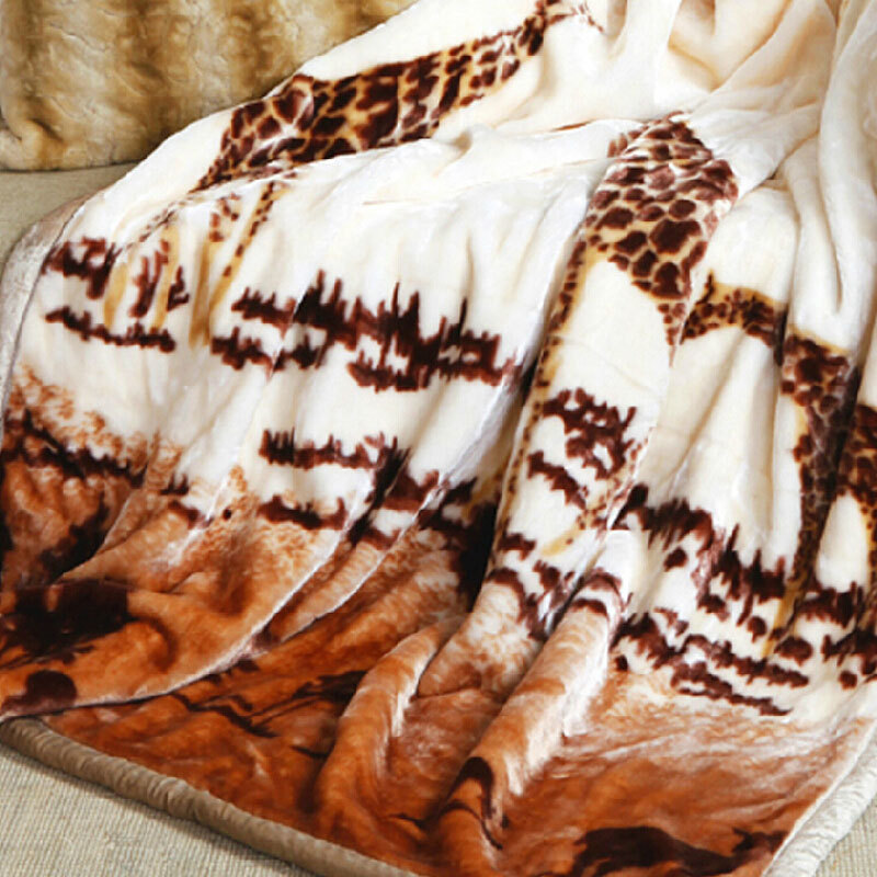 梦洁(MENDALE)家纺毯子布鲁士风情盖毯：长颈鹿·花色