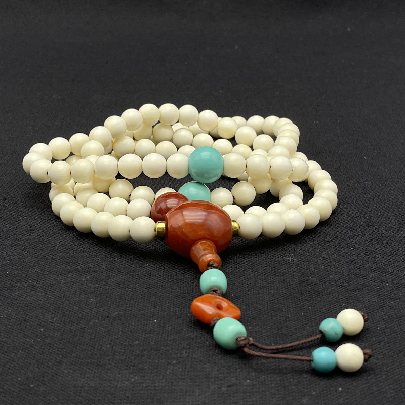 泓铭珠宝猛犸象牙念珠108颗(8m)