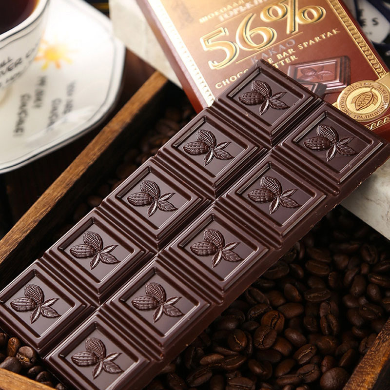 俄罗斯-斯巴达克·纯可可脂黑巧克力6板（72% 90%成分/90g；56%成分/85g）