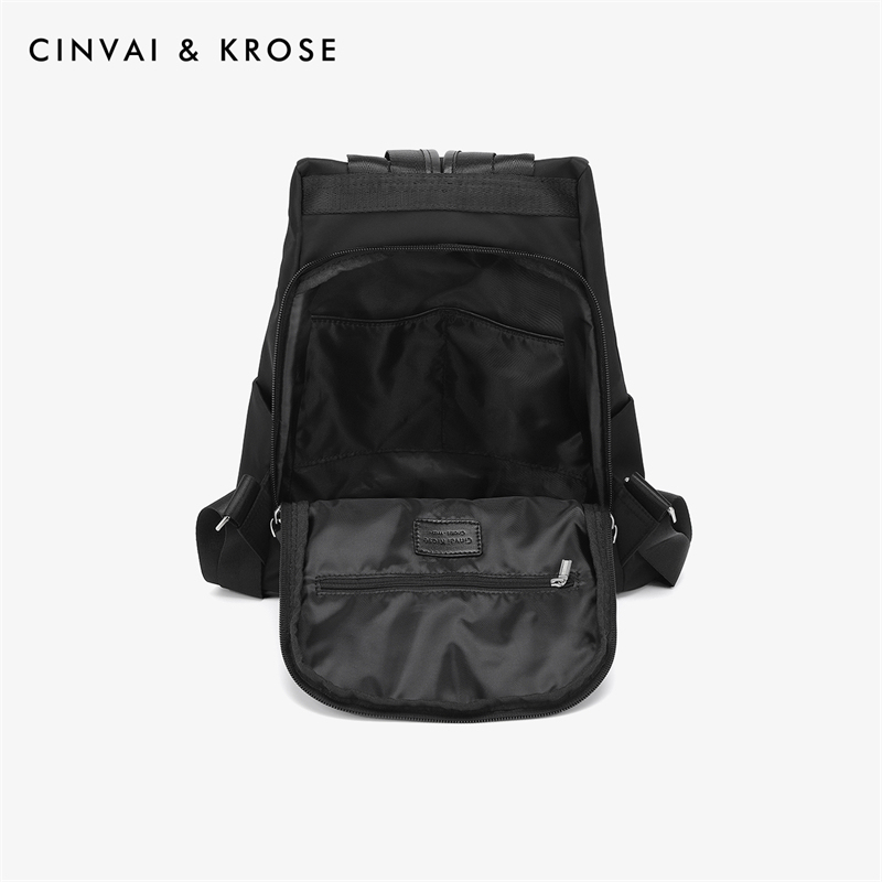 CinvaiKrose 双肩包女背包牛津布女包包学生书包旅行包S6453·黑色