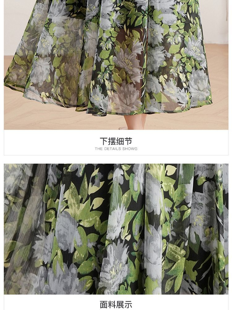 梦卓旋复古印花半身裙PH16125·5号色