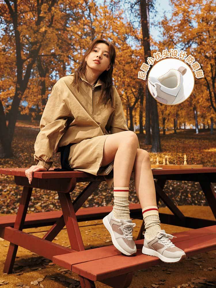 日本品牌Pansy彩色女士运动休闲鞋·米色