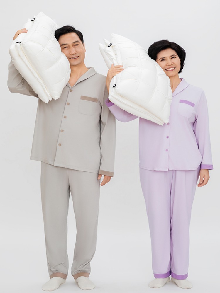 【男式液氨青果领家居套服·莫奈蓝】-惠买-正品拼团上惠买