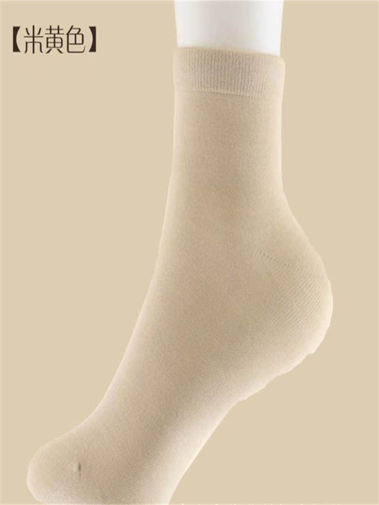 出口日本桑蚕丝女袜（5双）·米黄色（可随意搭配颜色，需备注）