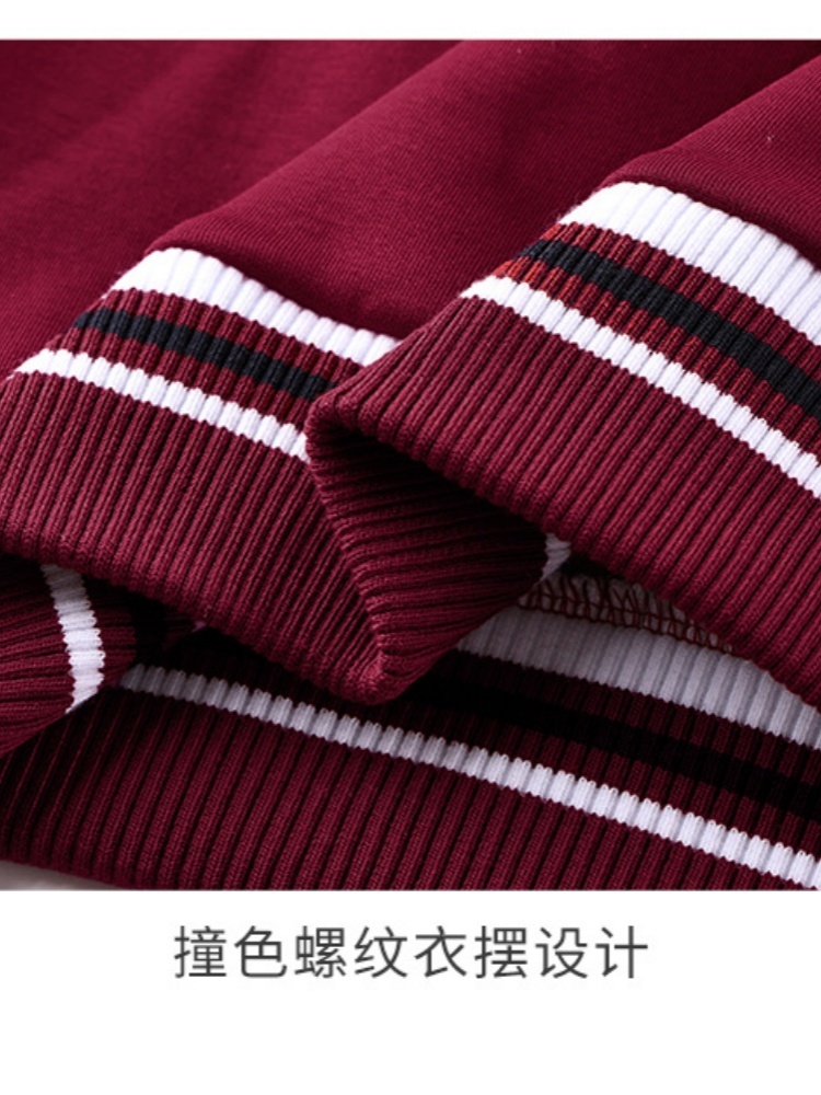 轩凌子轻薄刺绣字母圆领卫衣S82530046·浅咖色