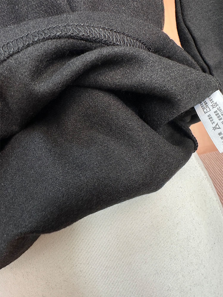 【90%蚕丝+10%羊绒】磨毛保暖套装（上衣+裤子）·黑色