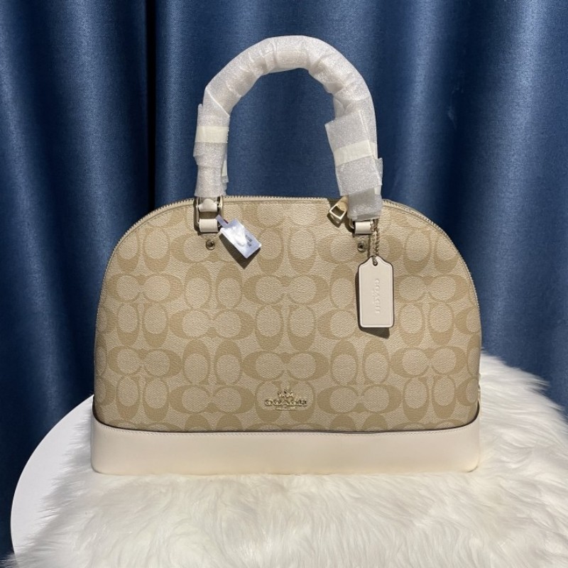 98新coach 蔻驰 女士卡其色pvc单肩斜挎包 f27584imdqc·卡其色