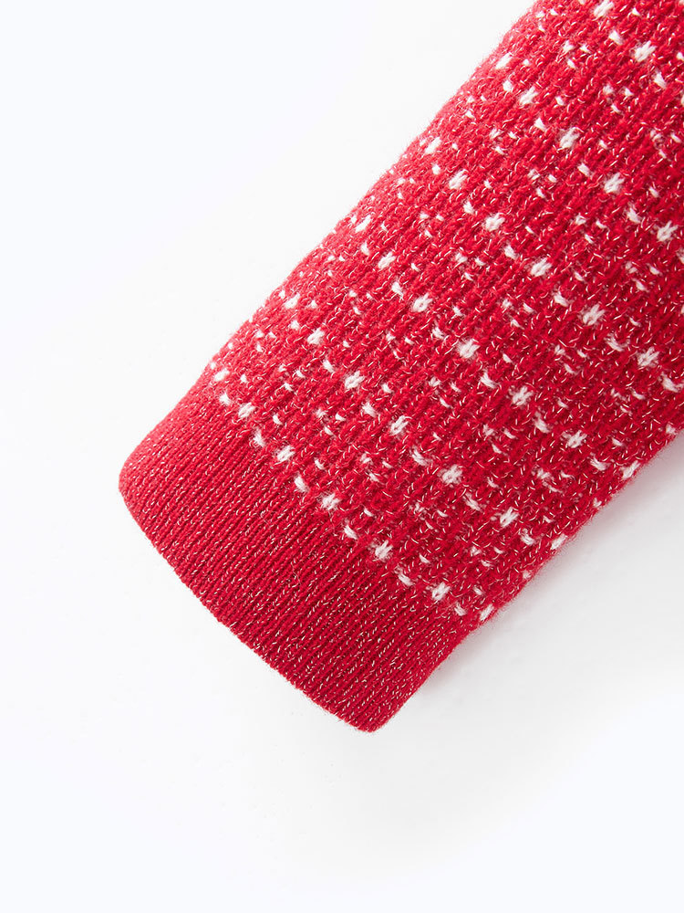 RifugioVo100羊毛经典小香风女士羊毛开衫·红色