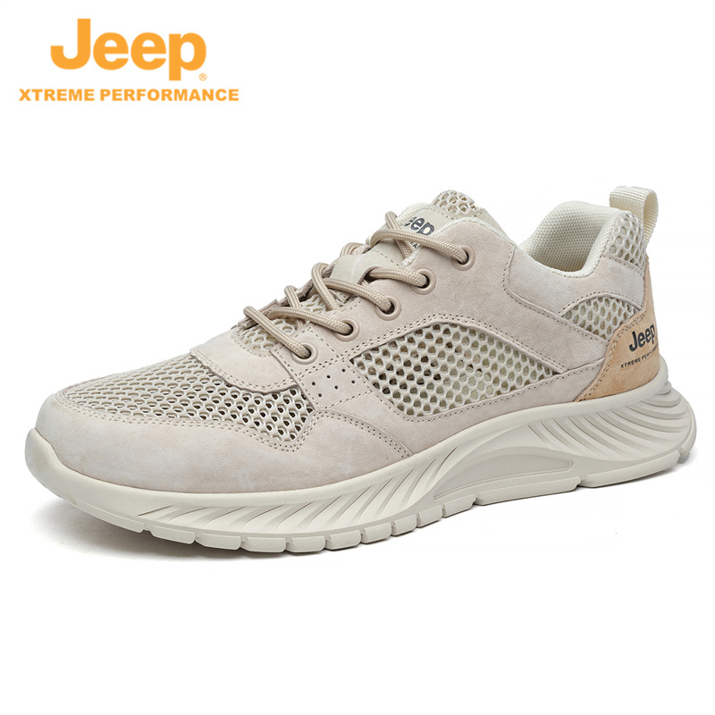 jeep男鞋夏季透气薄款镂空网P211291207·沙色