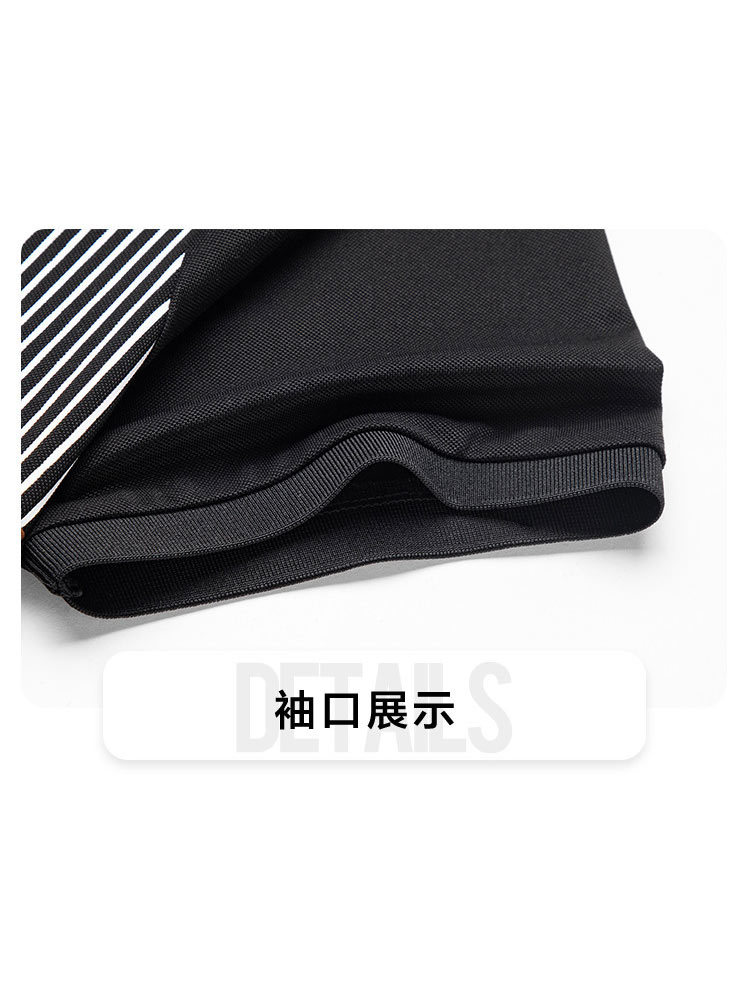 罗蒙亚麻polo衫短袖透气男t恤14LP50032·黑色
