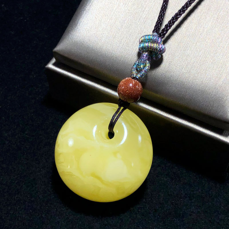 京城尚御坊精工蜜蜡平安公主扣吊坠