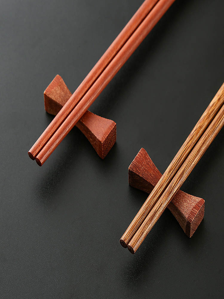 圆福鸡翅木红檀木筷子20双礼盒装·红檀木圆顶福筷子