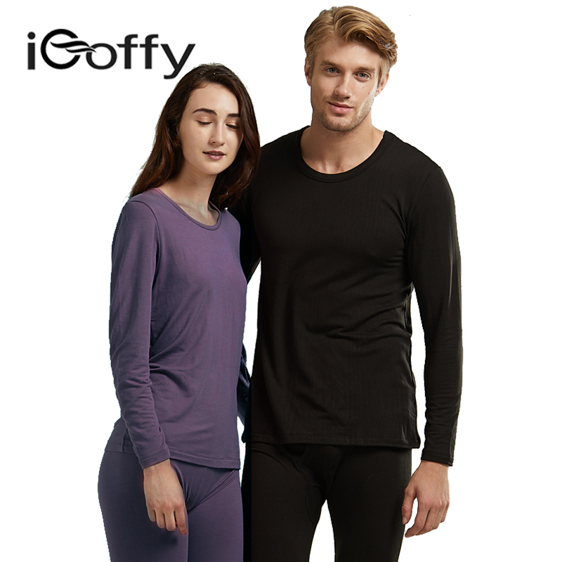 欧菲(icoffy) 火山岩发热内衣套装·女士(OF2018098)-紫色