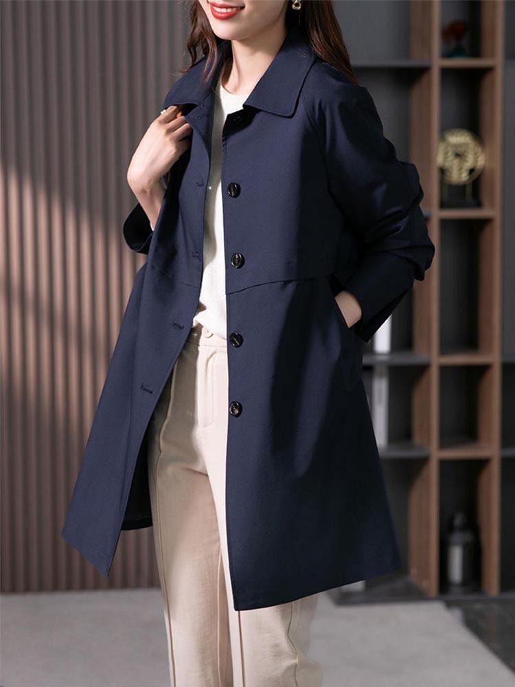 爆款 春季时尚新款风衣外套·蓝灰色  预售7天发出