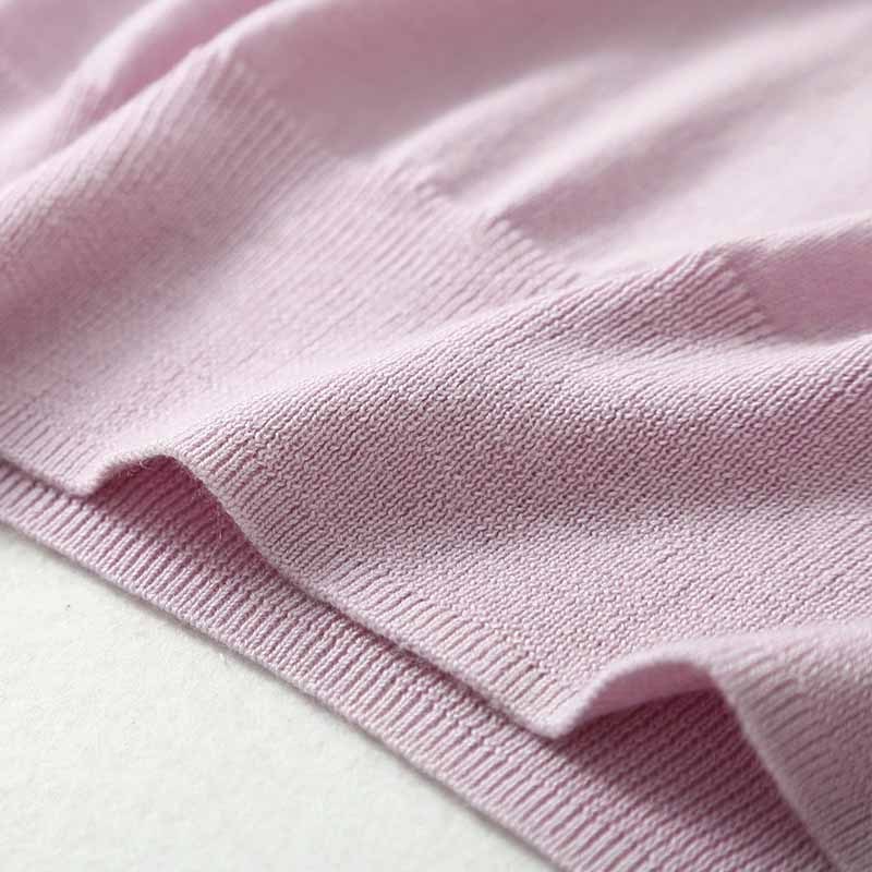 玉露浓 薄款经典羊绒衫·桑蚕丝+羊绒·大码宽松版！浅紫色