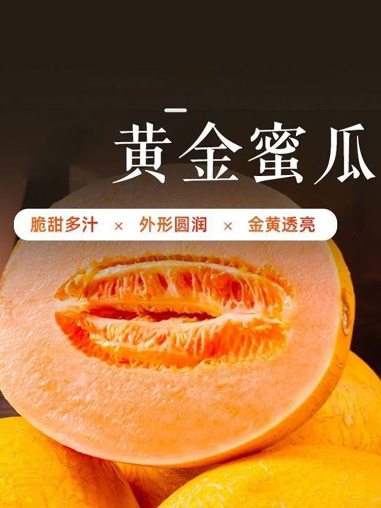 黄金哈密瓜·带箱7斤【2-3个】【山东产区】气柱+普箱