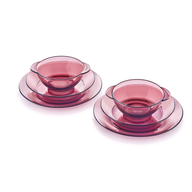 康宁（PYREX）紫色耐热玻璃餐具套组（6件套）
