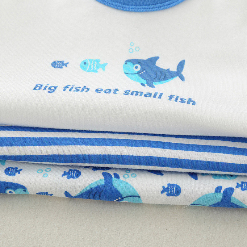 出口日本-3件组男童T恤上衣·大鱼短袖