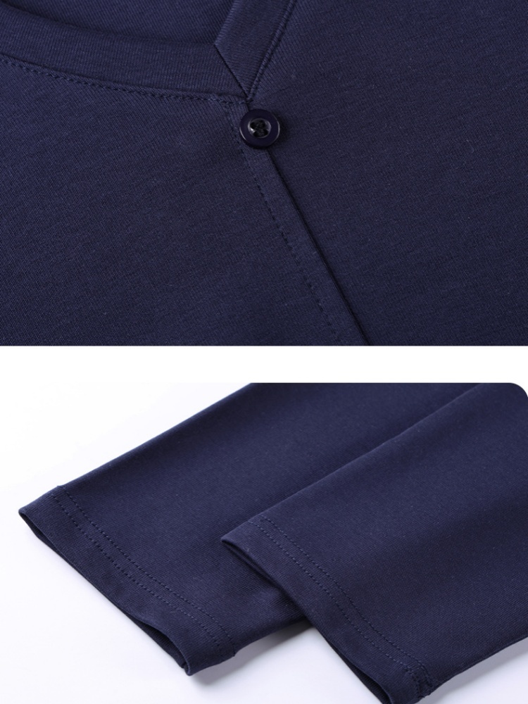 【92精梳棉】轩凌子高支撞色V领T恤S82610016·深花灰