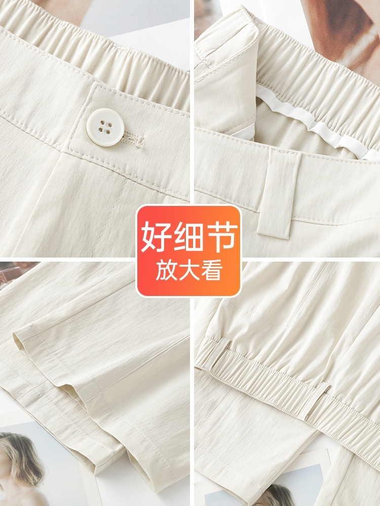【大牌代工厂出品】和顺圣高定莫代尔桑蚕丝九分裤3022·黄色