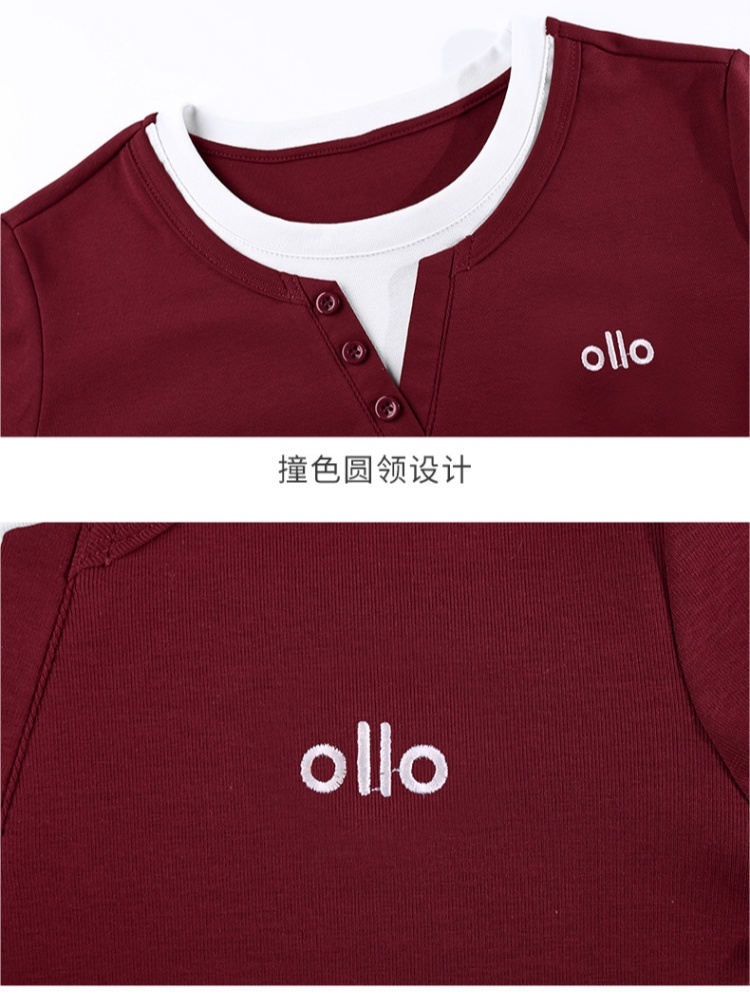 【高弹92棉】轩凌子高支撞色刺绣T恤S82530155·黑色