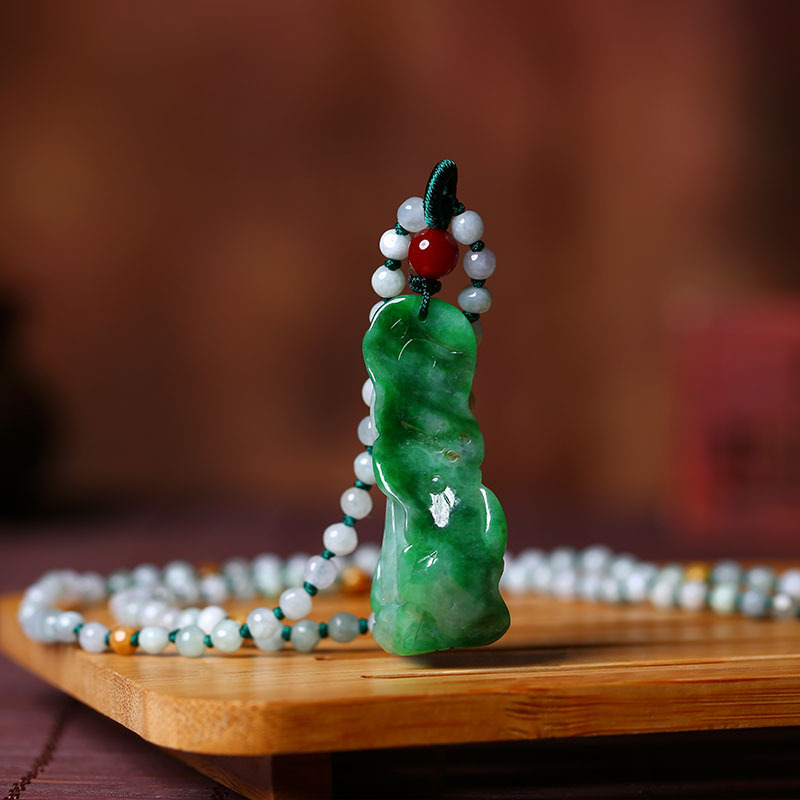 歆弘美玉好运连连翡翠挂件(孤品)1