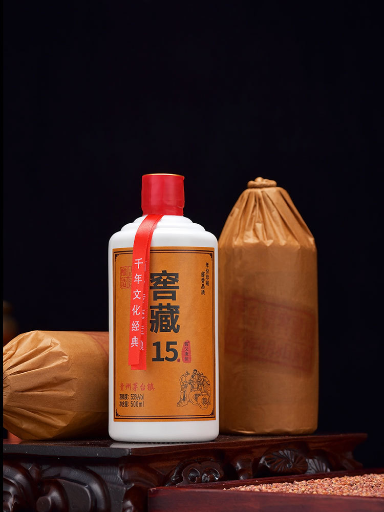 贵州茅台镇酱香型白酒窖藏15酒500ml*6瓶·通用