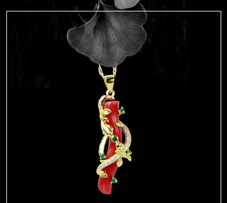 红珊瑚原枝吊坠款式图图片