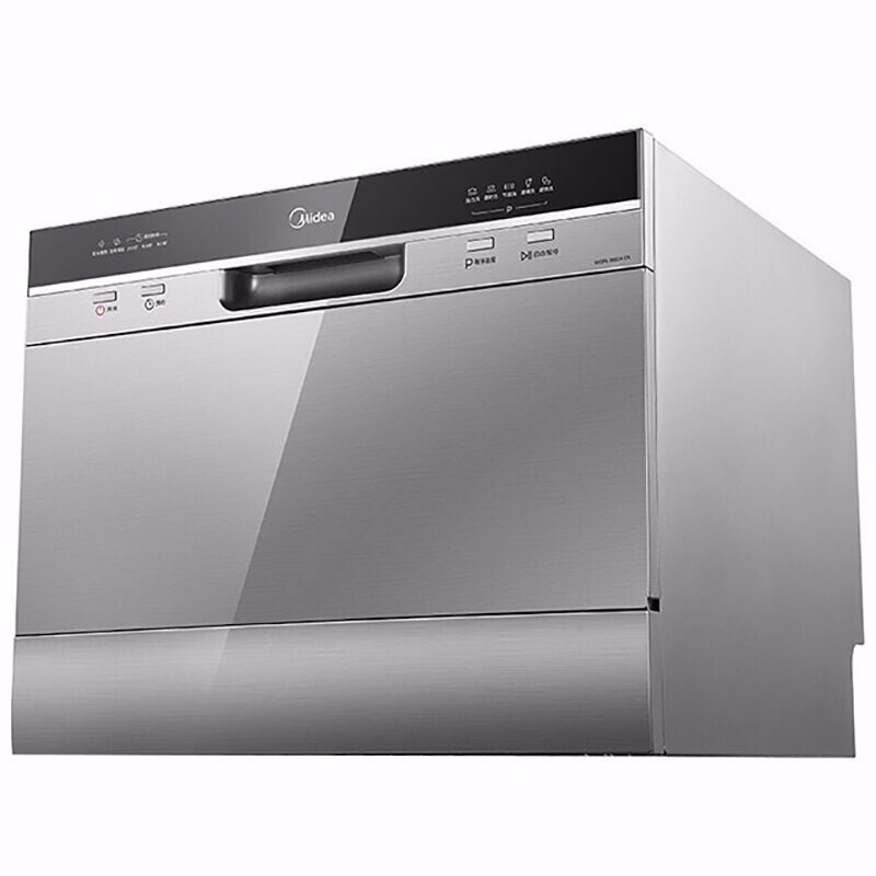 美的（Midea）家用6套大容量 高温杀菌台嵌两用洗碗机 D25 免安装·银色
