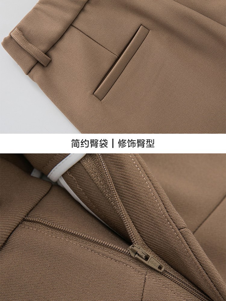 【大牌代工厂出品】和顺圣加绒天丝醋酸窄版阔腿裤2816A·黑色