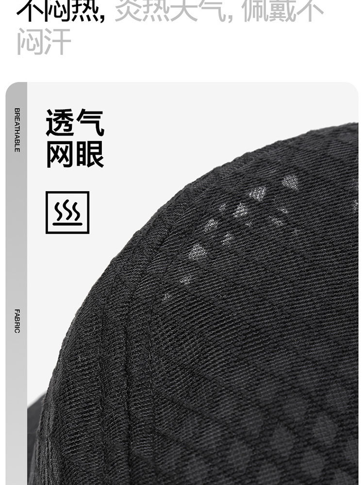 JEEP渔夫帽男女士帽子透气遮阳帽百搭CA0914·黑色