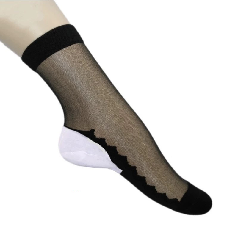 玉露浓 防裂型冰丝水晶袜10双装·净版黑色10双