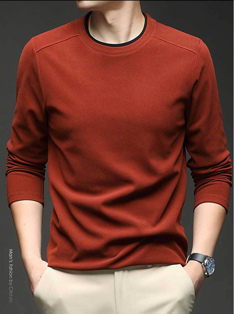 欧奈丝 男士绒面百搭上衣NSM5212048·灰绿色