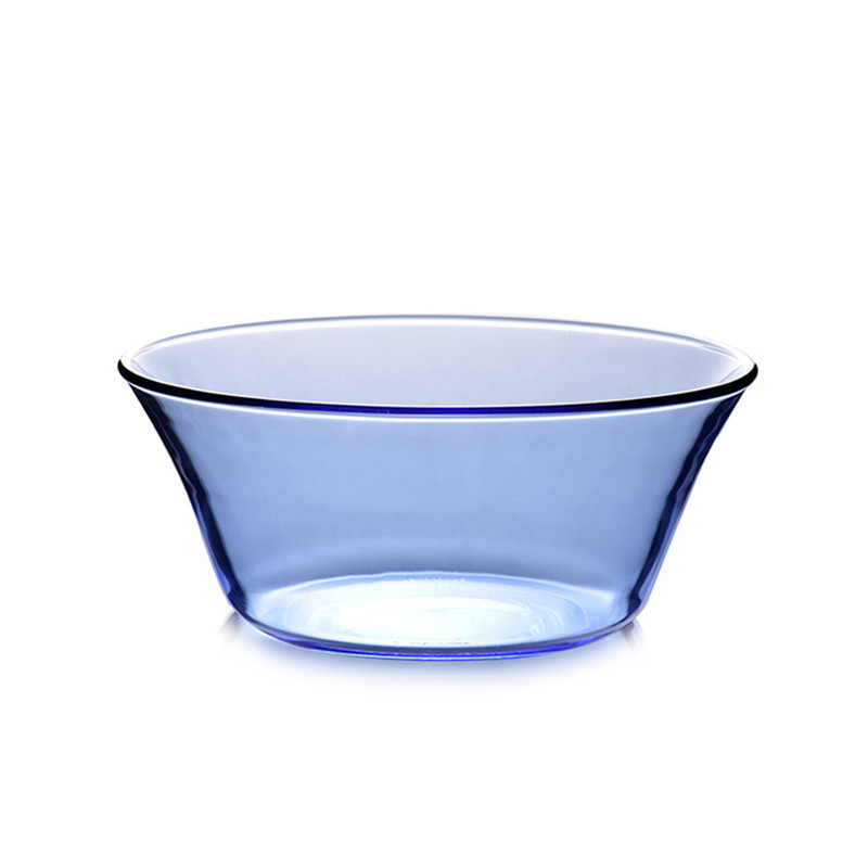 【秒杀.两只】多莱斯（DURALEX）欧式钢化玻璃碗沙拉碗面碗2只装910ml·浅蓝色