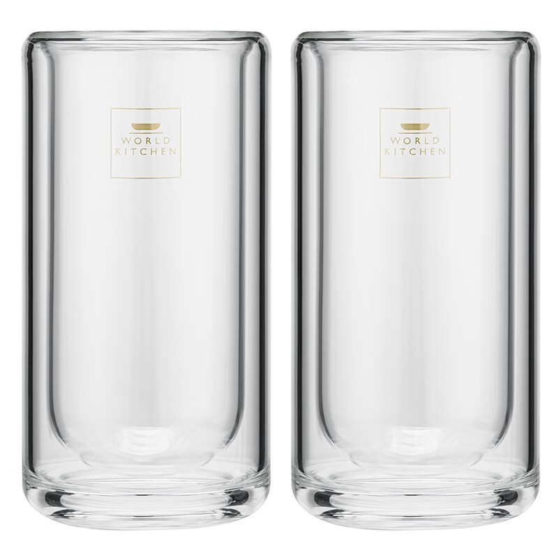 康宁  220ml 晶奢双层高硼硅玻璃杯两件组/四件组-JY·两支