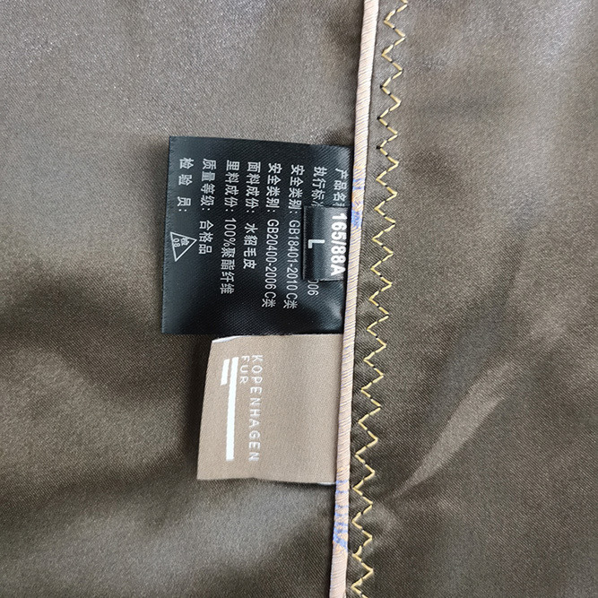 索娜斯段染丹麦进口水貂大衣·银蓝色