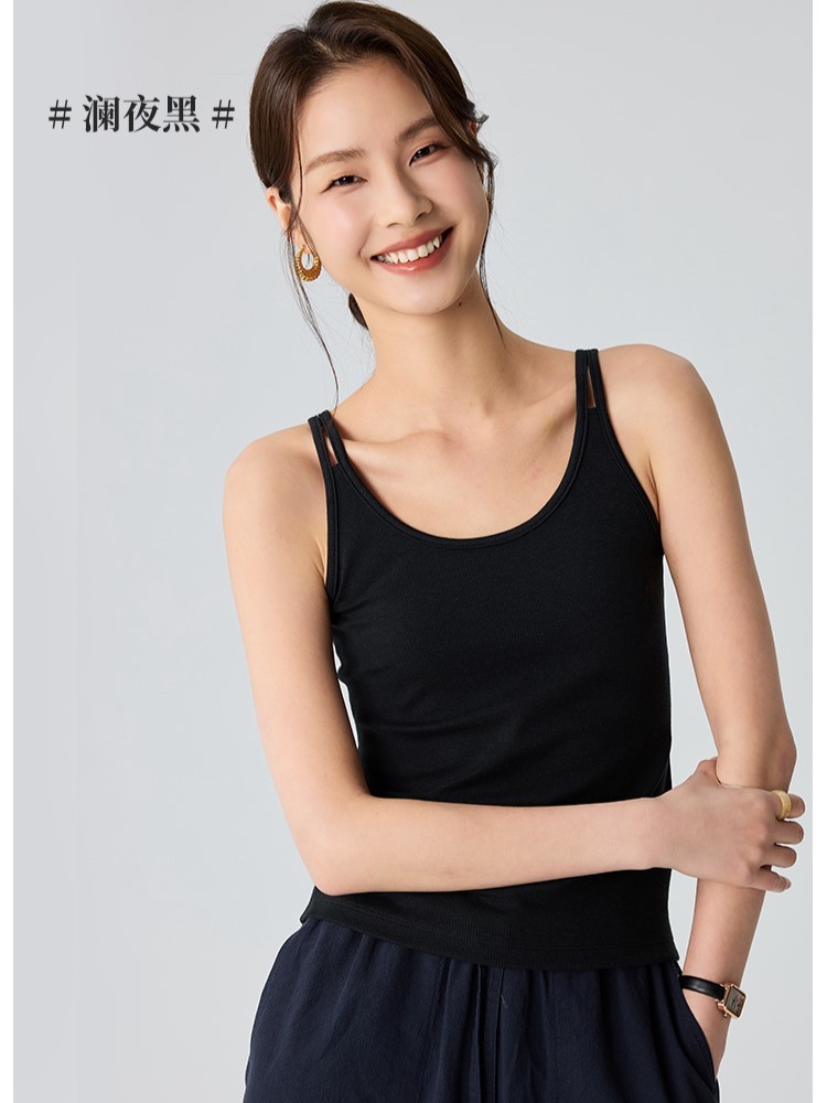 慵懒风双肩吊带DJK0020·澜夜黑