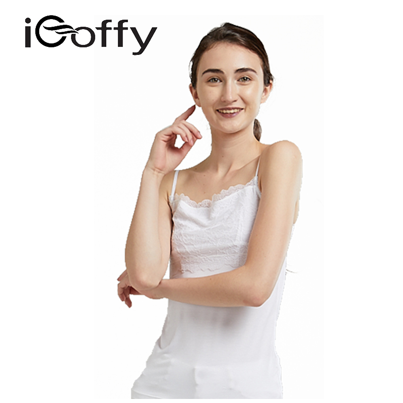 欧菲(icoffy) 女士蕾丝吊带衫 2件组(OF2015011)·浅咖+白色
