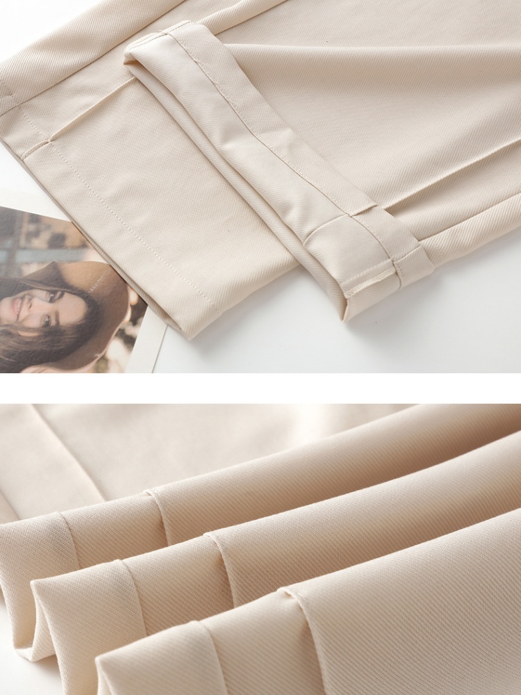 【大牌代工厂出品】和顺圣天丝窄版阔腿裤3019·藏青色