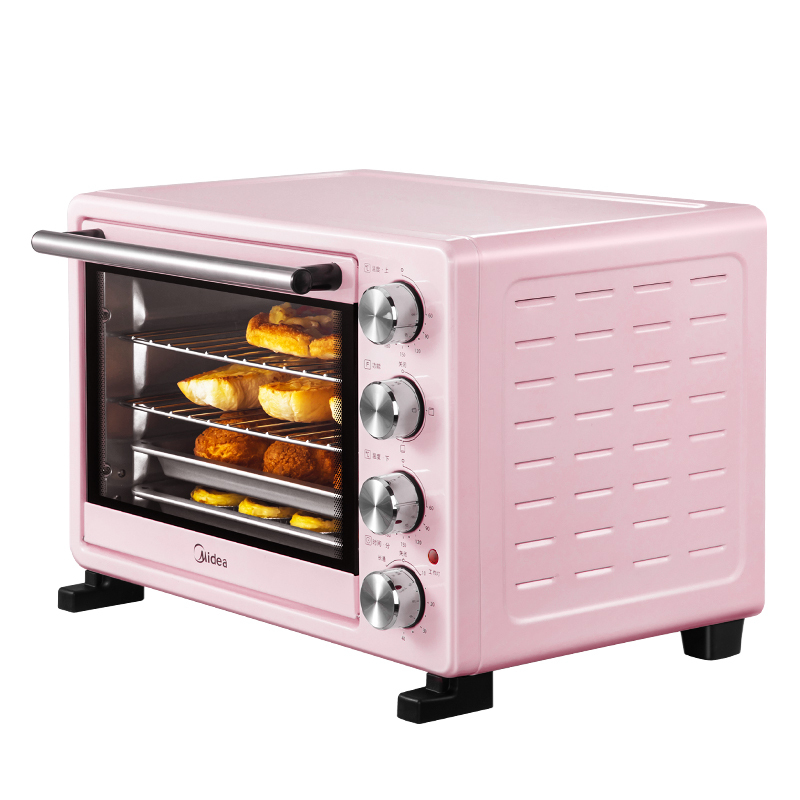 美的（Midea）PT25A0 家用多功能电烤箱 25L 上下独立控温·粉色·粉色