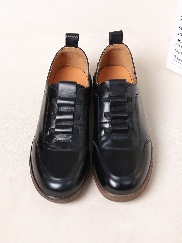 日本品牌BAKERLOO舒适软底皮鞋·黑色